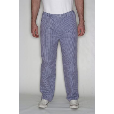 Pull on chef''s check trousers