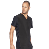 Urbane Performance Unisex Vneck Top With Knit Panels