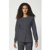 CHEROKEE REVOLUTION WWE310 WOMENS SNAP FRONT JACKET XXSMALL PEWTER