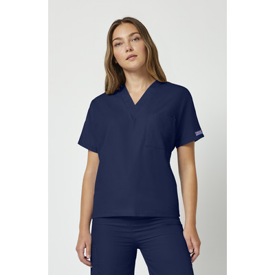 Cherokee Original Unisex Fit 1 Pocket V-neck Top