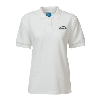Ladies polo shirt with Chartered Physiotherapist