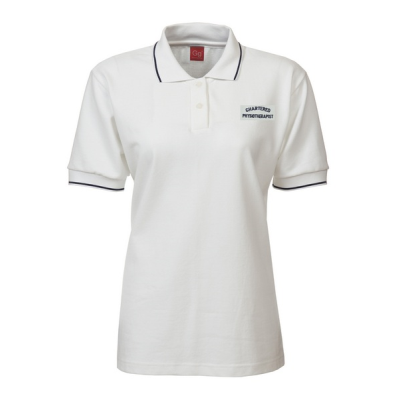 Ladies polo shirt with Chartered Physiotherapist