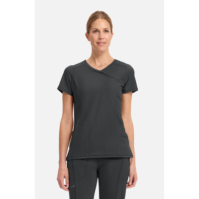 Cherokee Infinity Mock Wrap Top Black