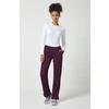 CHEROKEE REVOLUTION WWE110 WOMENS MID RISE PULL ON CARGO TROUSER XXSMALL WINE