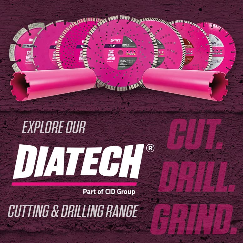 CID Group's professional Diatech diamond blade and drilling tool range