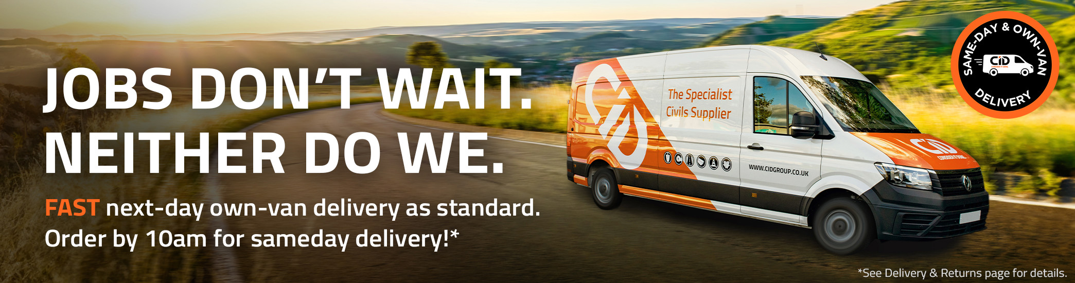 CID Group - Nationwide own-van next-day delivery as standard.