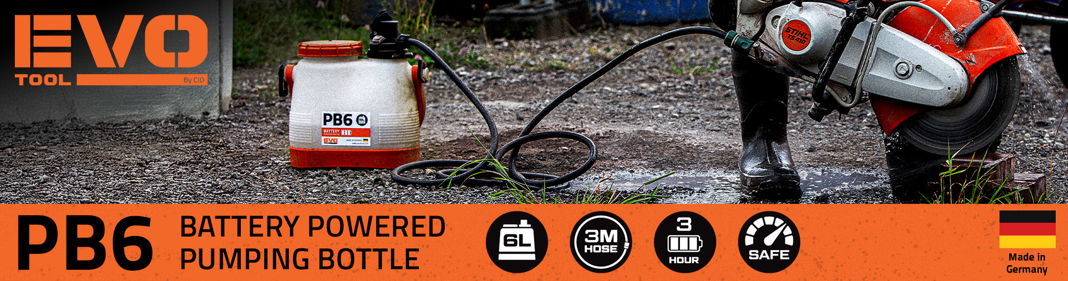 PB6 Battery Powered Pumping Bottle by EVO TOOL