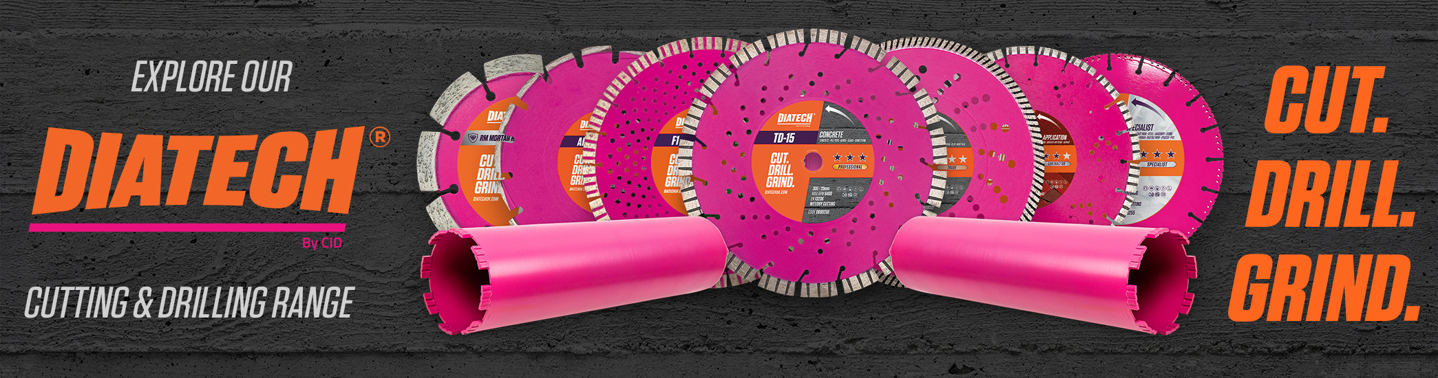 CID Group's professional Diatech diamond blade and drilling tool range