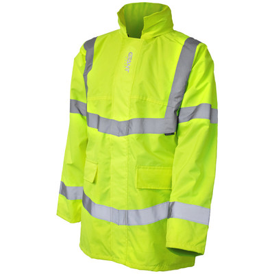 GIANT Hi Vis Waterproof Contractors Jacket - Yellow (S)
