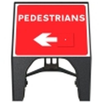 Pedestrians Reversible Arrow Q-Sign