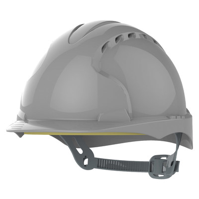 Grey JSP EVO3 Vented Safety Helmet with Slip Ratchet