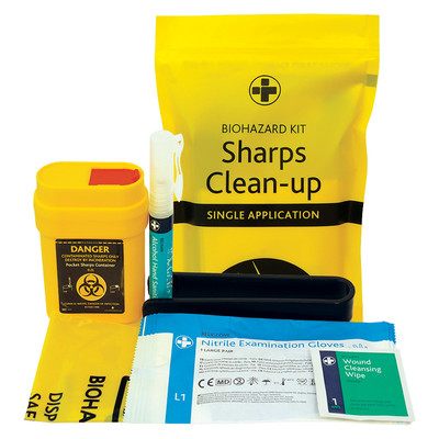 Single Application Sharps Clean-Up Kit
