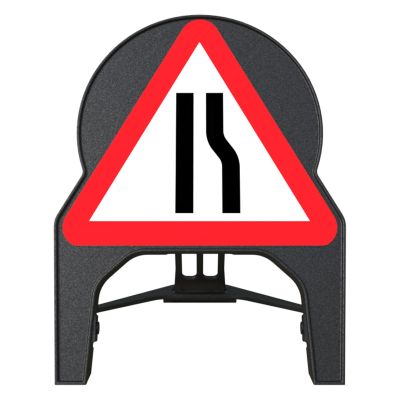 Road Narrows Right Q-Sign Face