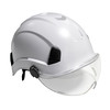 GIANT Combat Safety Helmet with Integrated Flip up Visor - White