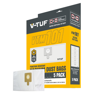 V-TUF Mini Vacuum Cleaner Bags - Pack of 5