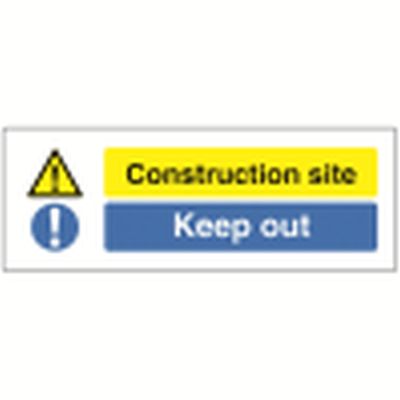 Construction Site Keep Out Sign 600 x 200mm