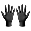 Black Nitrile Powder Free Diamond Grip Disposable Gloves - Box of 50 (L)