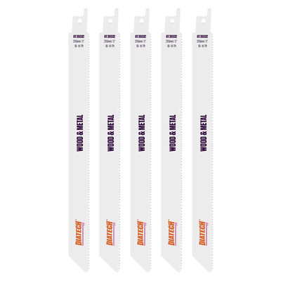 DIATECH 230mm Wood & Metal Cutting Reciprocating Saw Blade - Pack of 5
