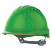 Green JSP EVO3 Vented Safety Helmet with Slip Ratchet
