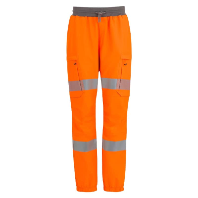 GIANT Tactical Hi Vis Stretch Trousers (RIS-3279) - Orange/Grey (M)