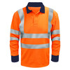 GIANT FR/ARC Flash Hi Vis L/S Polo Shirt (RIS-3279) - Orange (3XL)