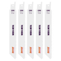 DIATECH 150mm Wood & Metal Cutting Reciprocating Saw Blade - Pack of 5