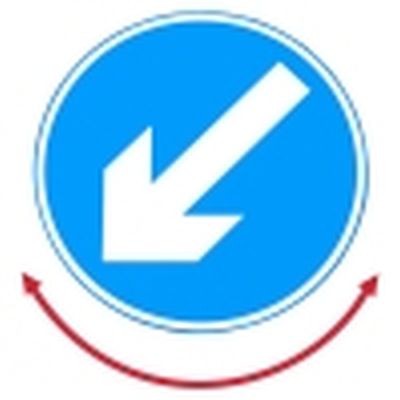 Blue Arrow Reversible Q-Sign Face