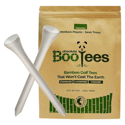 70mm White Bamboo Golf Tees