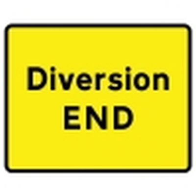 Diversion End Arrow Mini Quick Fit Sign