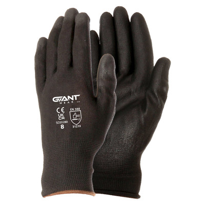 GIANT Slimfit Polyurethane Gloves - Black (8)