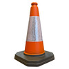 500mm One Piece Road Cone - Orange