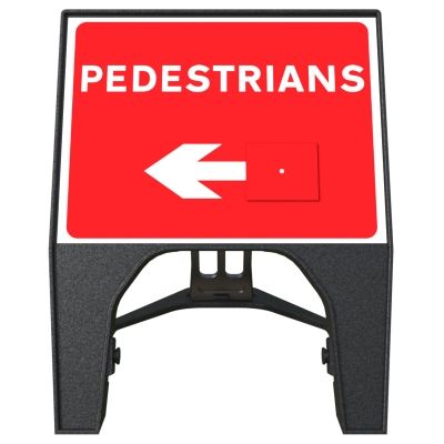 Pedestrians Reversible Arrow Q-Sign