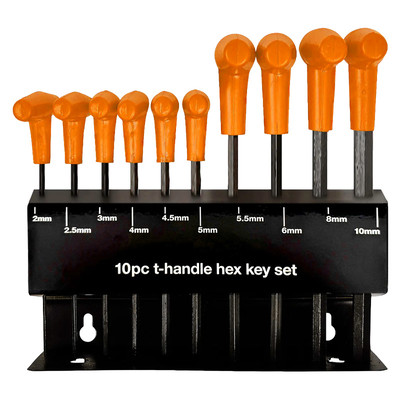 10pc T-Handle Hex Key Set
