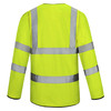 Yellow Hi Vis L/S Jerkin - Rear