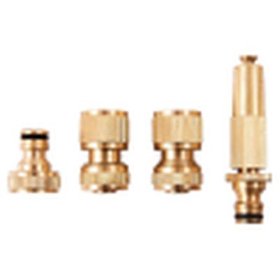 4pc Brass Hose Connector Set