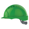 Green JSP EVO3 Vented Safety Helmet with Slip Ratchet
