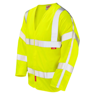 Yellow FR Hi Vis L/S Jerkin - Front