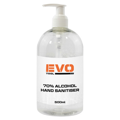 EVO TOOL 500ml 70% Alcohol Hand Sanitiser