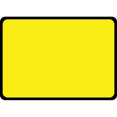 Yellow/Black Blank QuickFit Sign Face