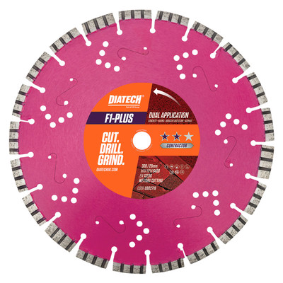 DIATECH F1-PLUS Dual Application Diamond Blade - 300 x 20mm