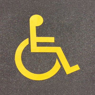 Yellow Thermoplastic Disabled Parking Symbol - 800 x 800mm