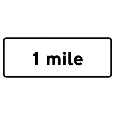 1 Mile Mini Quick Fit Sign