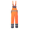 Hi Vis Waterproof Bib & Brace (RIS-3279) - Orange/Navy (2XL)