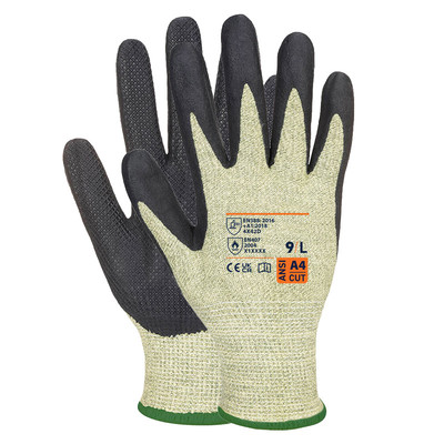FR/ARC Flash Grip Gloves (Cut Level 5) - Green/Black (9)