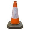 500mm One Piece Road Cone - Orange