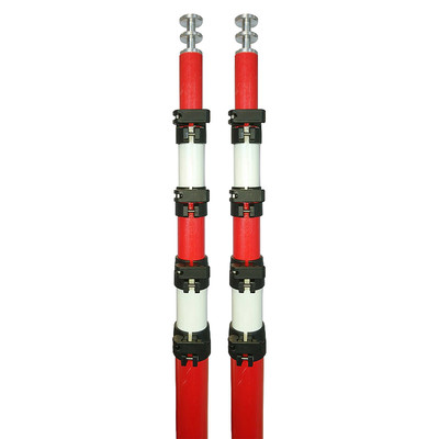 GS6 Telescopic Goalpost Poles - Red/White