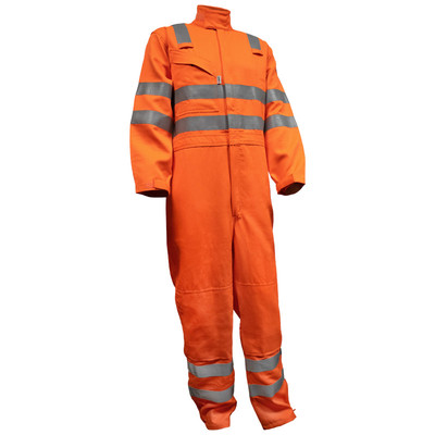 GIANT EF290 FR/ARC Flash Anti-Static RAIL Hi Vis Coverall (RIS-3279) - Orange (3XL)