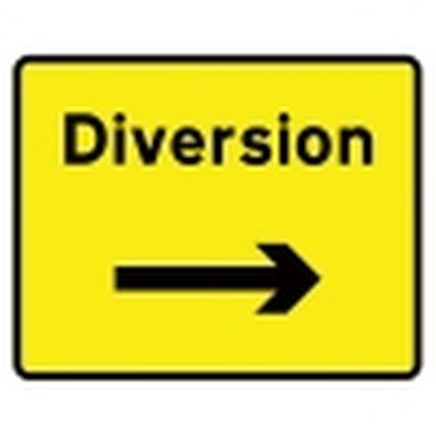 Diversion Right Arrow Mini Quick Fit Sign