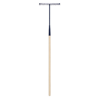 Round Tooth Asphalt Rake with Wooden Handle