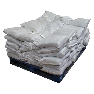 15kg White Pre-Filled Sandbags on a Pallet